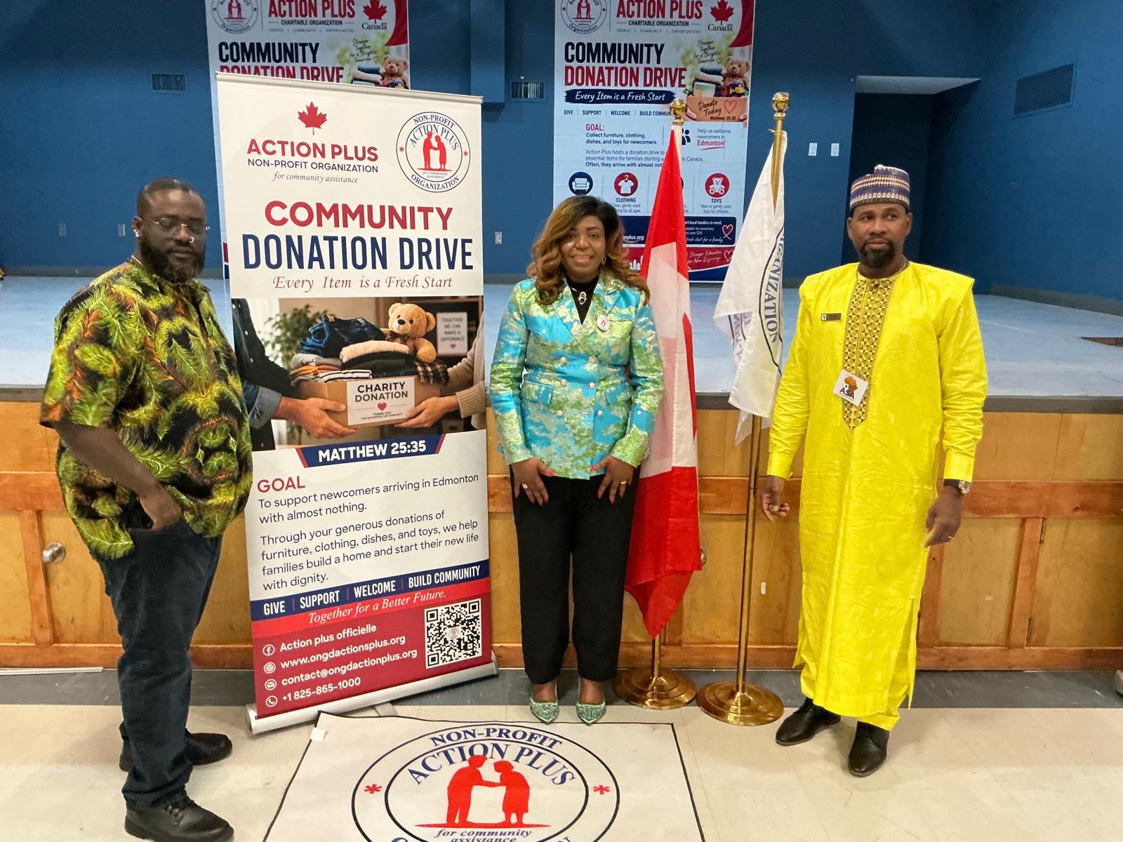 ASA member at a community donation drive