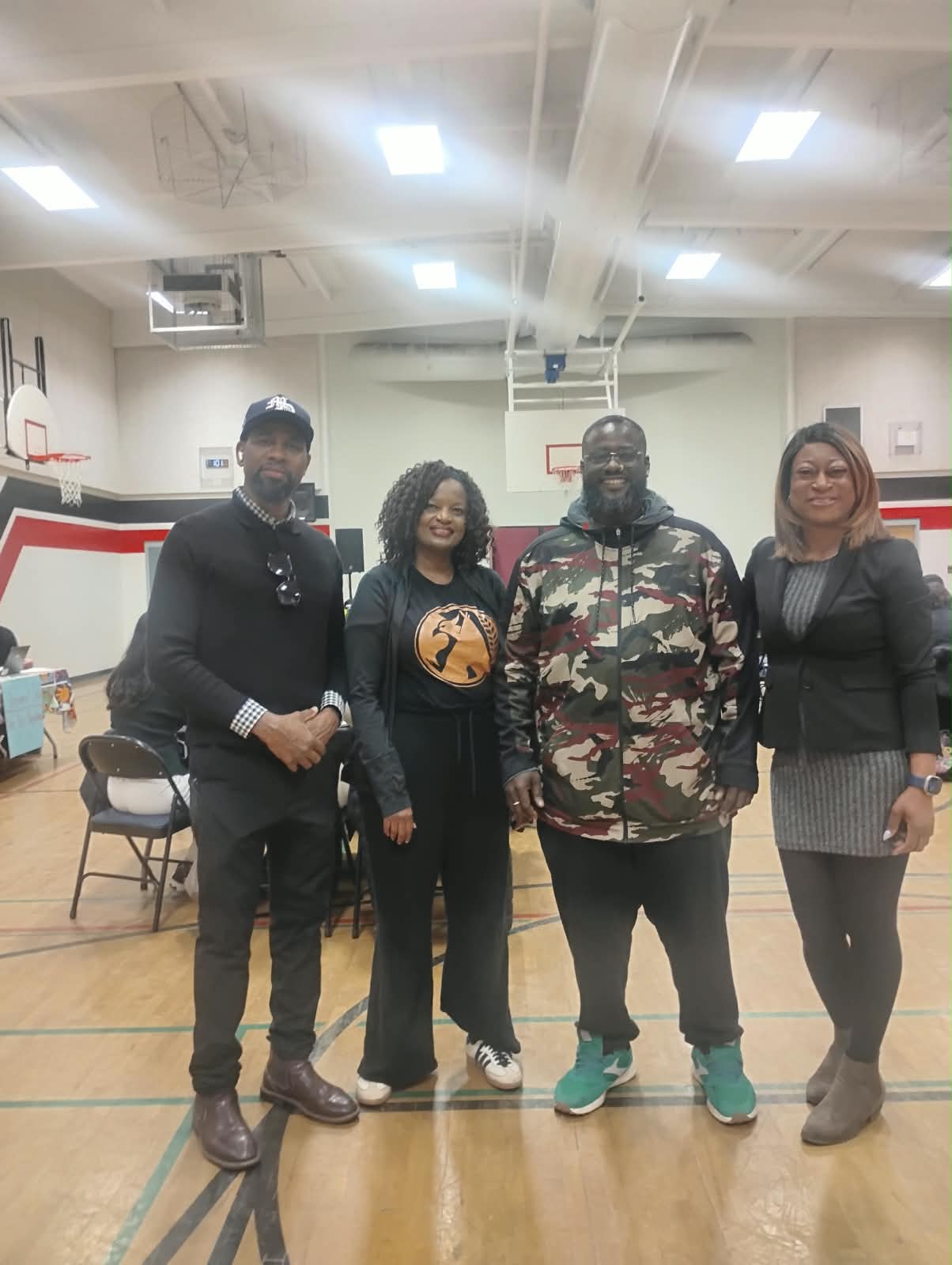 Volunteers at a community event
